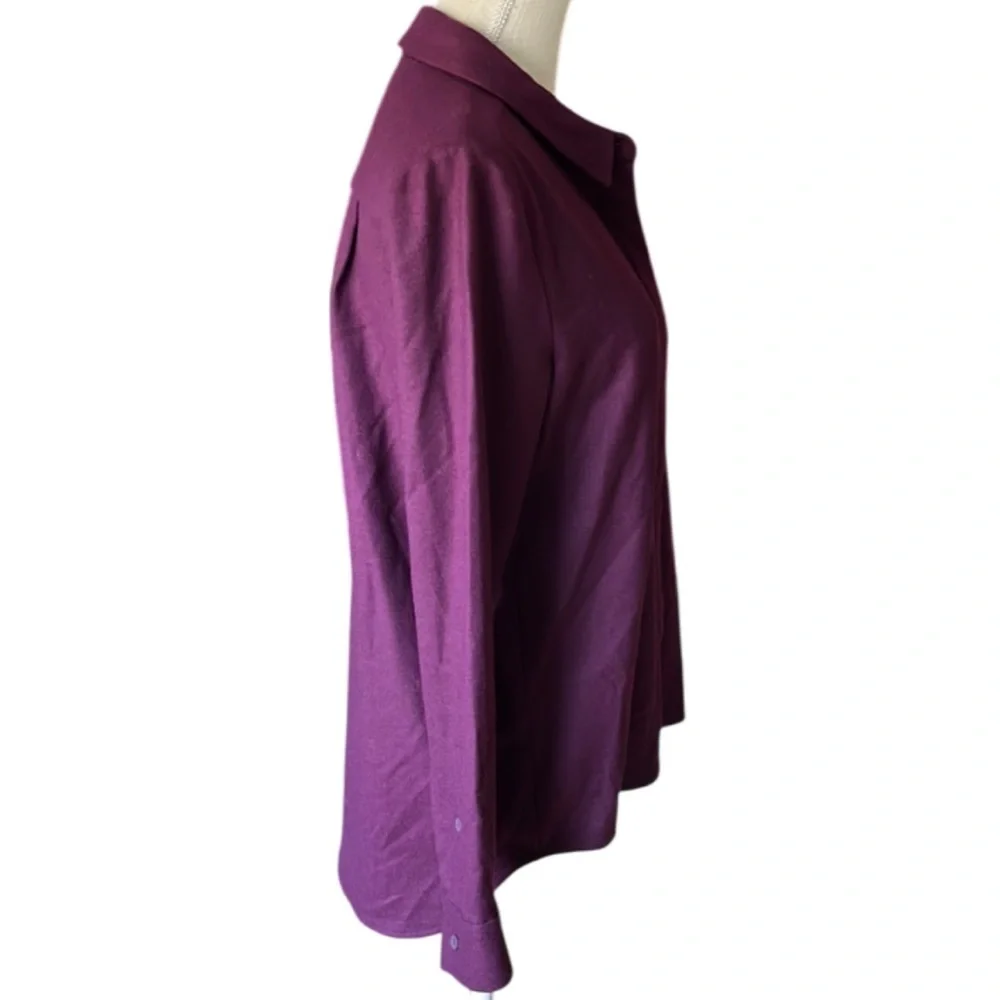 KATE SPADE SATURDAY Perfect Day Shirt - Wool Blend- Plum - Size M